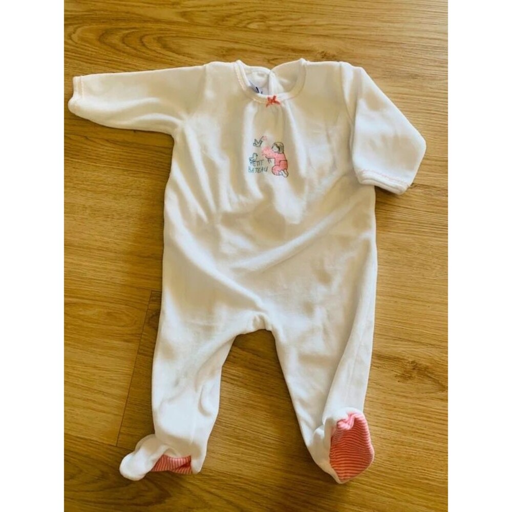 Petit Bateau velvet pajama sleeper 6M